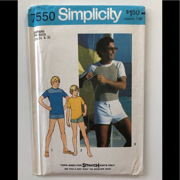 VTG 80s men’s shirt pattern Uncut size 42 - Picture 6 of 8